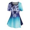 women blue tunic top