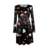 Long Sleeve O-Neck Halloween style Print Women's Dress