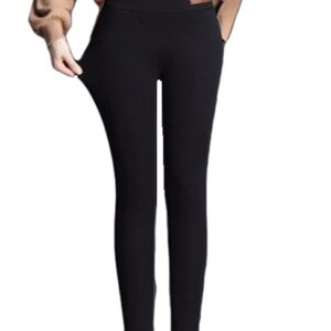 Cold Resistant Velvet Warm Women’s Fleece Elastic Leggings