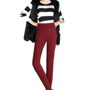 Plus Size High Waist Stretchy Warm Velvet Winter Thick Women Leggings with Pockets