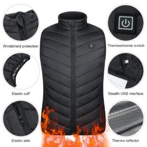 Lightweight Sleeveless Women Winter Heated Vest with 8 Areas of Heat