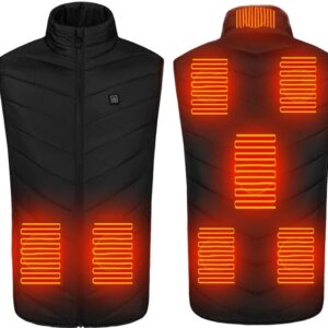 Lightweight Sleeveless Women Winter Heated Vest with 8 Areas of Heat