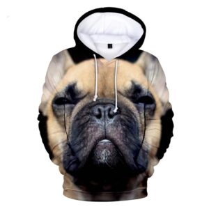 Men Fleece Hoodie with Chihuahua Head