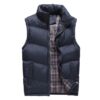 Men's Navy Blue Sleeveless Padded Down Vest