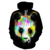 Women Fleece Hoodie with Panda Bear 3D Print