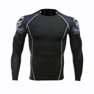 Men Activewear Compression Shirt with 3D Print
