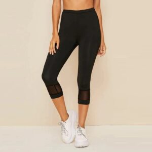 Capri Workout Leggings with Hollow Out Splice