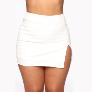 Mini Pencil Skirt High Waist with Split on the Side