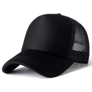Unisex Mesh Baseball Cap with Adjustable Snapback
