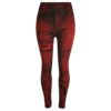 red denim leggings