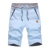 light blue cotton bermuda shorts