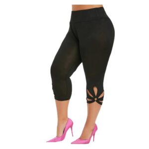Women’s High Waist Plus Size Capri Leggings