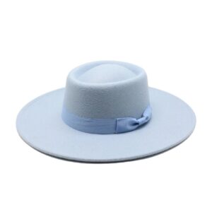Women’s Winter Wool Bowler Hat with Bow