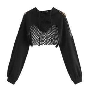 Women’s Hollow Out Mesh Crop Top