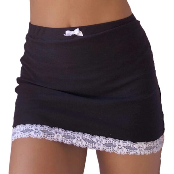 high waist skirt black
