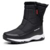 snow boots for men black