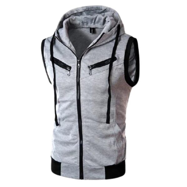 sleeveless sweatshirt light grey