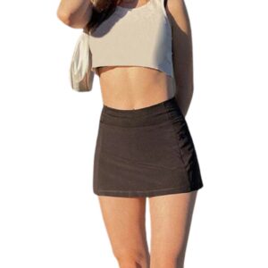 Punk Style High Waist Micro Mini Goth Skirt with Shorts Underneath