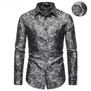 Men’s Dress Shirt with Roses