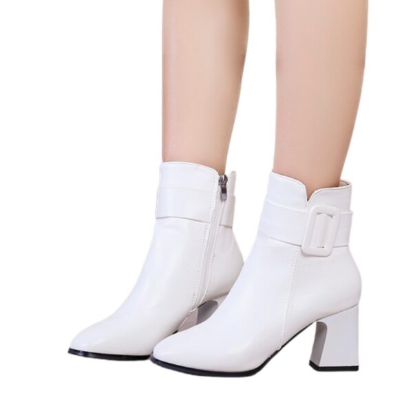 ankle boots white