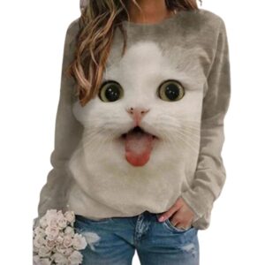 Women’s Sweatshirt with Cat