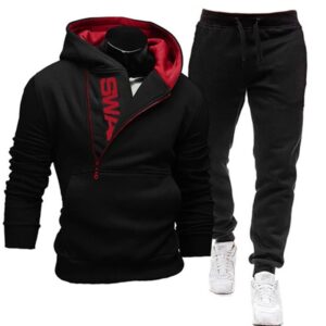 2 Pieces Set Hoodie + Sweatpants Mens Tracksuit Set