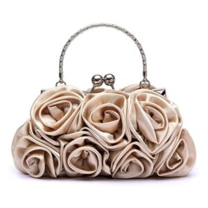 Silk Rose Clutch Bag – A Stunning Evening Handbag for Women
