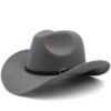 wool western hat grey