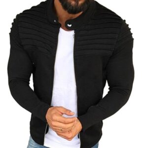 Slim Fit Crew Neck Jacket for Men