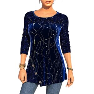 Women’s Vintage Glitter Blouse
