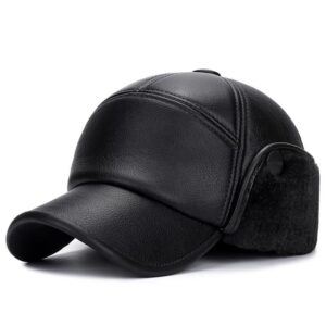Men’s Winter Baseball Cap with Snap Back Ear Flaps