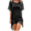 mini beach dress black