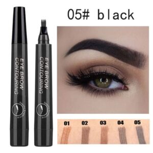 Waterproof Non-Fading 4-Fork Liquid Eyebrow Pencil Microblading Eyebrow Pen