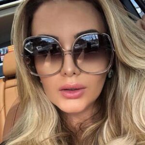 Women UV 400 Polarized Oversized Round Sunglasses