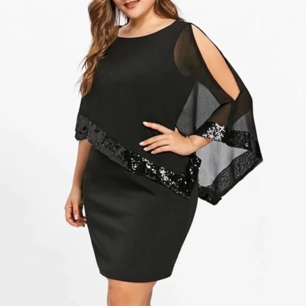 cold shoulder midi dress black