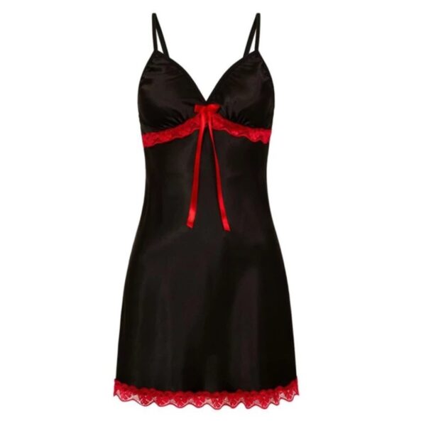 satin night dress black