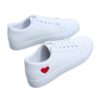 leather sneakers white