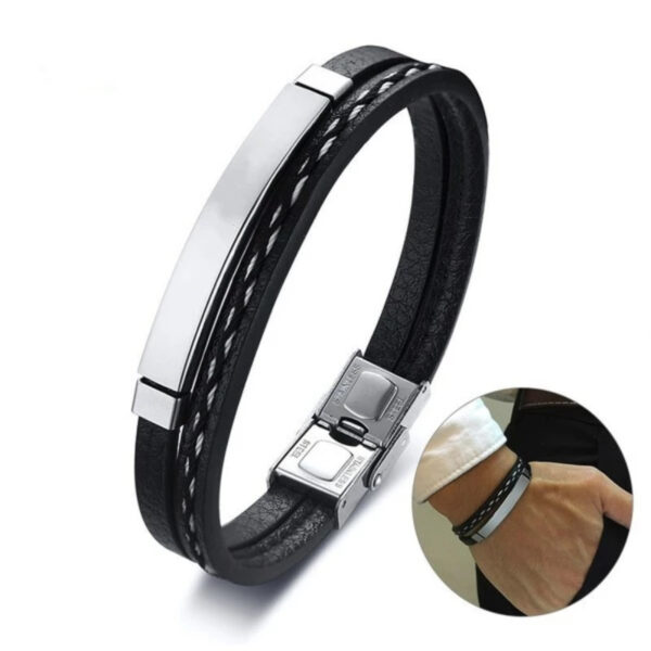 leather wave bracelet