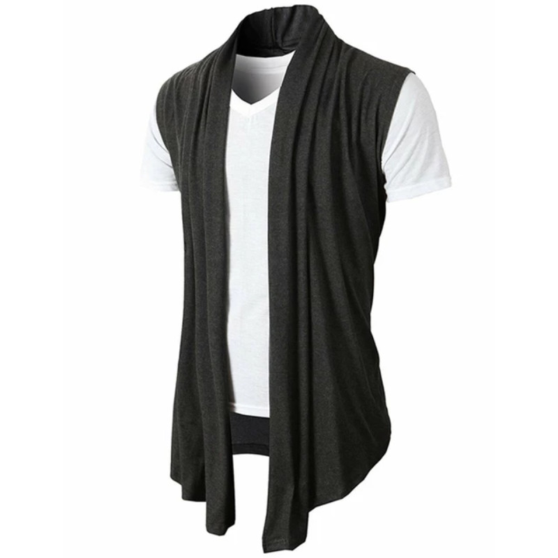 sleeveless cardigan dark grey