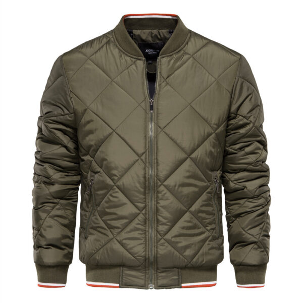Men's Stand Collar Cotton Padded Jacket - Image 4