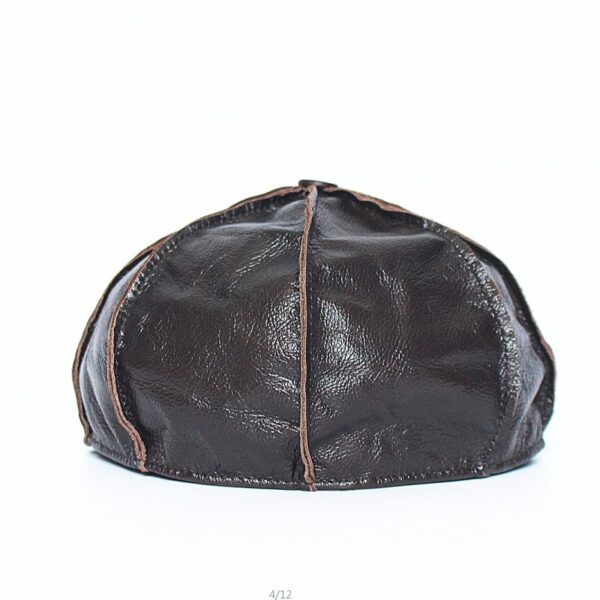 Men Genuine Leather Cowhide Beret - Image 4