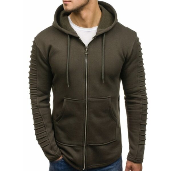 Striped Pleated Hoodie - Image 6