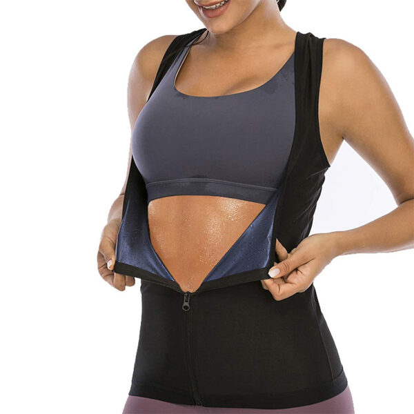 Women Body Shaping Zipper Sauna Sweat Vest
