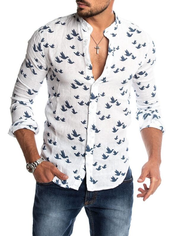 Men’s Linen Lapel Shirt - Image 9