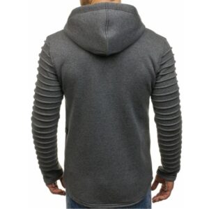 Striped Pleated Hoodie