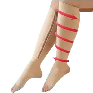 Set of 2 Pairs Zipper Compression Socks