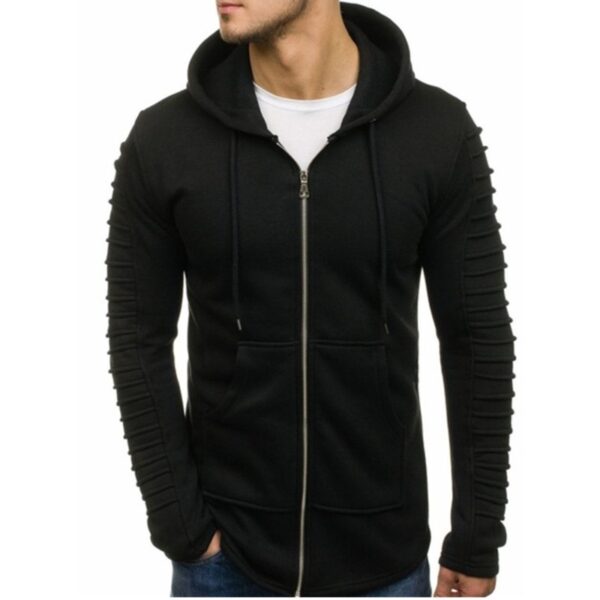 Striped Pleated Hoodie - Image 7