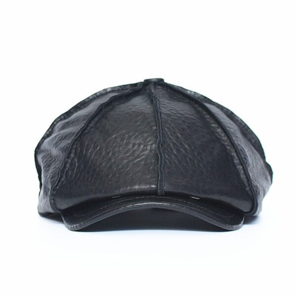 Men Genuine Leather Cowhide Beret - Image 6
