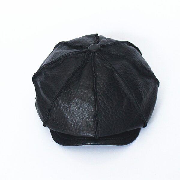 Men Genuine Leather Cowhide Beret - Image 2