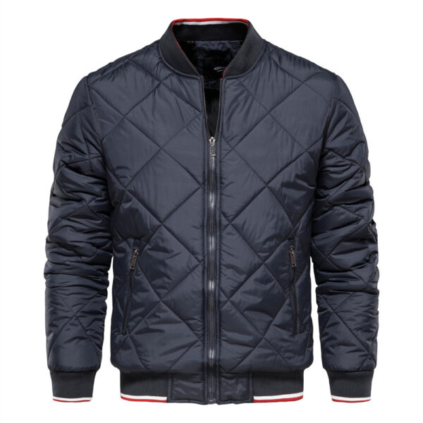 Men's Stand Collar Cotton Padded Jacket - Image 3